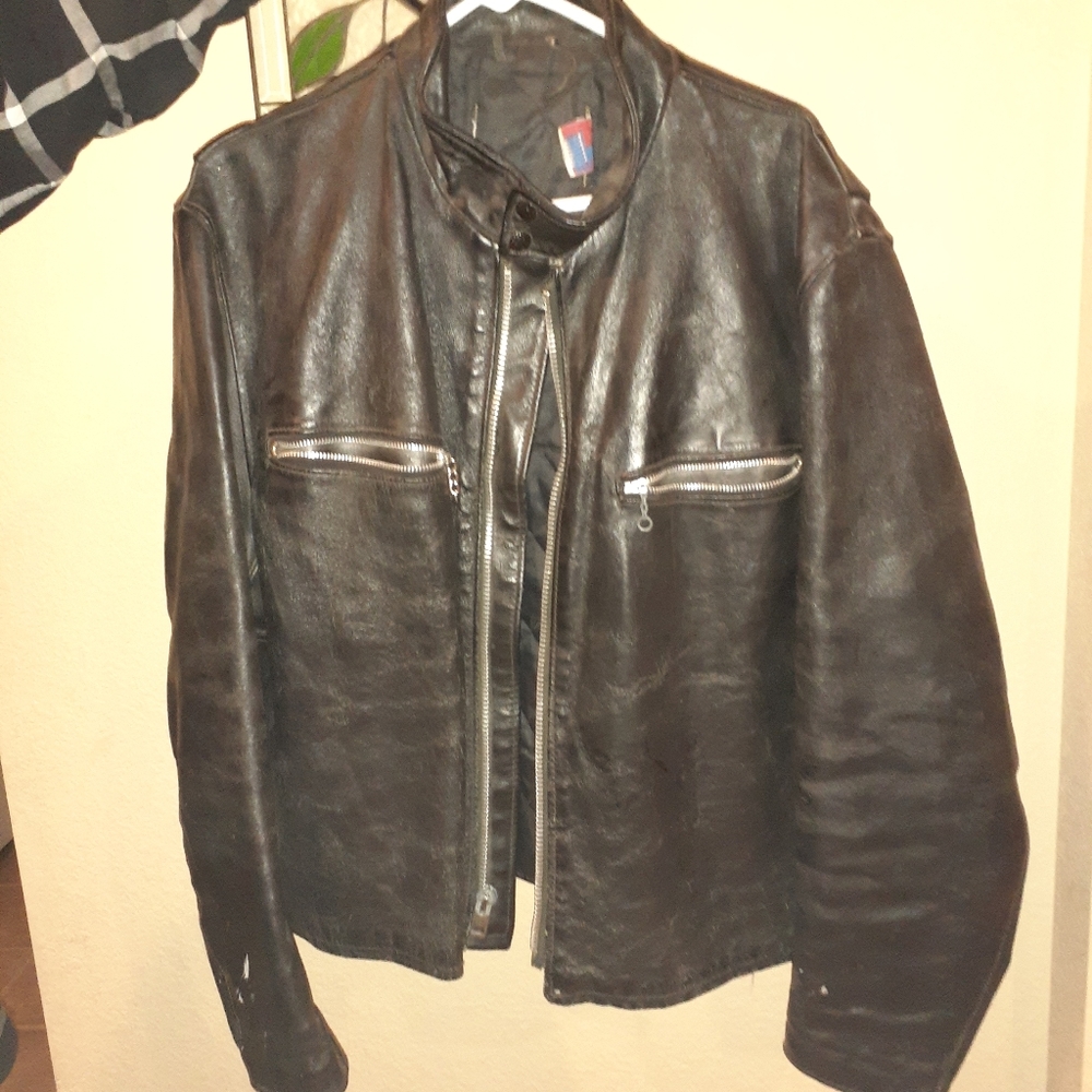 Mens Leather riding jacket